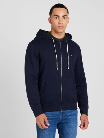 TOMMY HILFIGER Sweat jacket 'Essential' in Blue: front