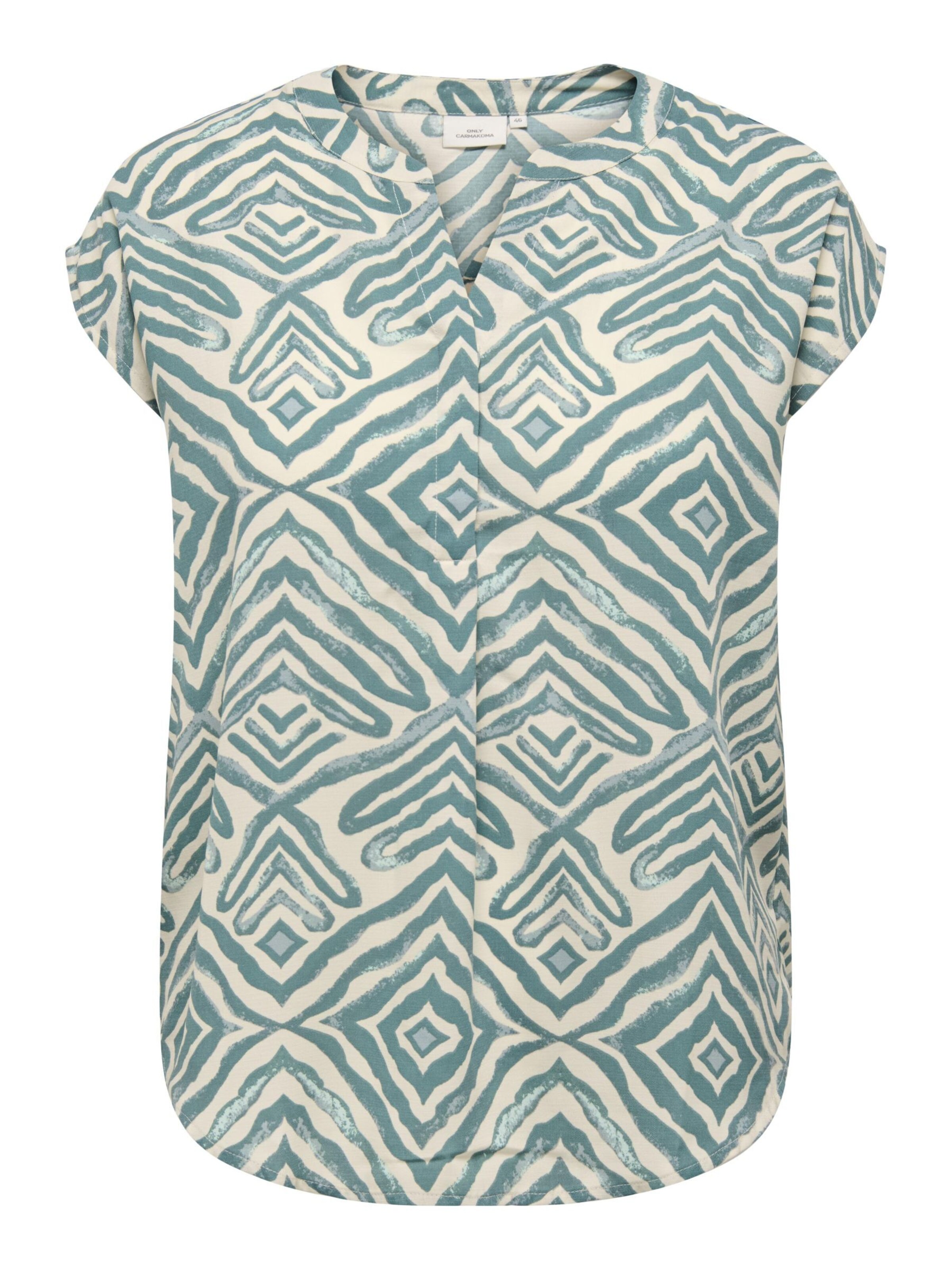 ONLY Carmakoma Blouse 'CARShilla' in Groen: voorkant