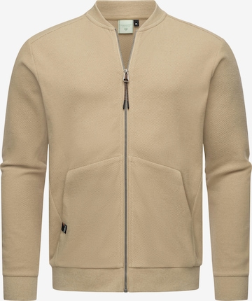 Ragwear Zip-Up Hoodie 'Cruider' in Beige: front