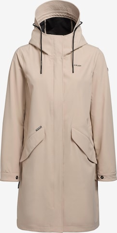 Parka mi-saison khujo en beige : devant