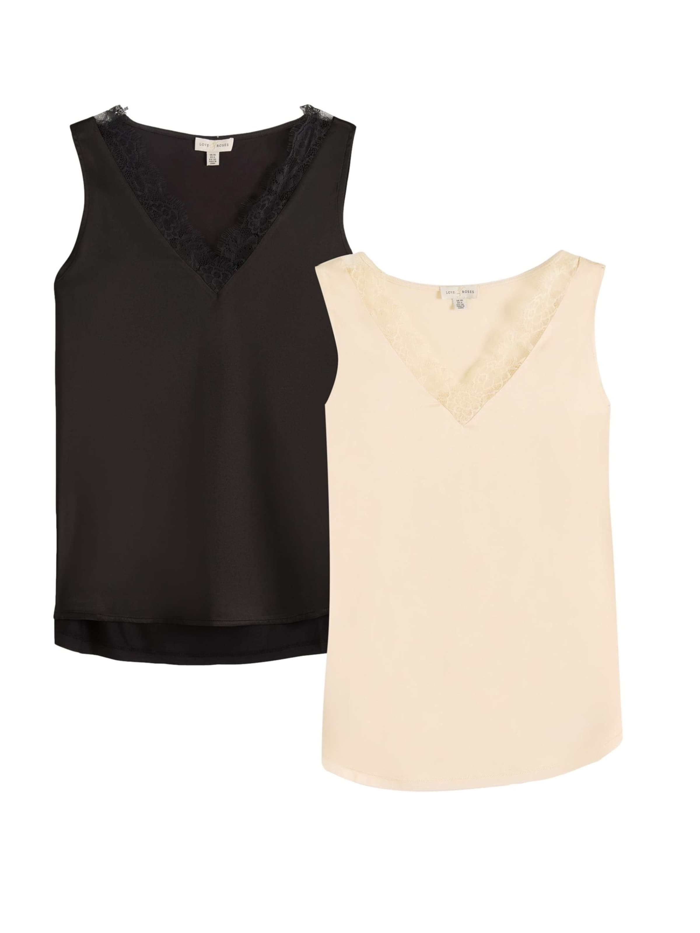 Haut love & roses en beige : devant