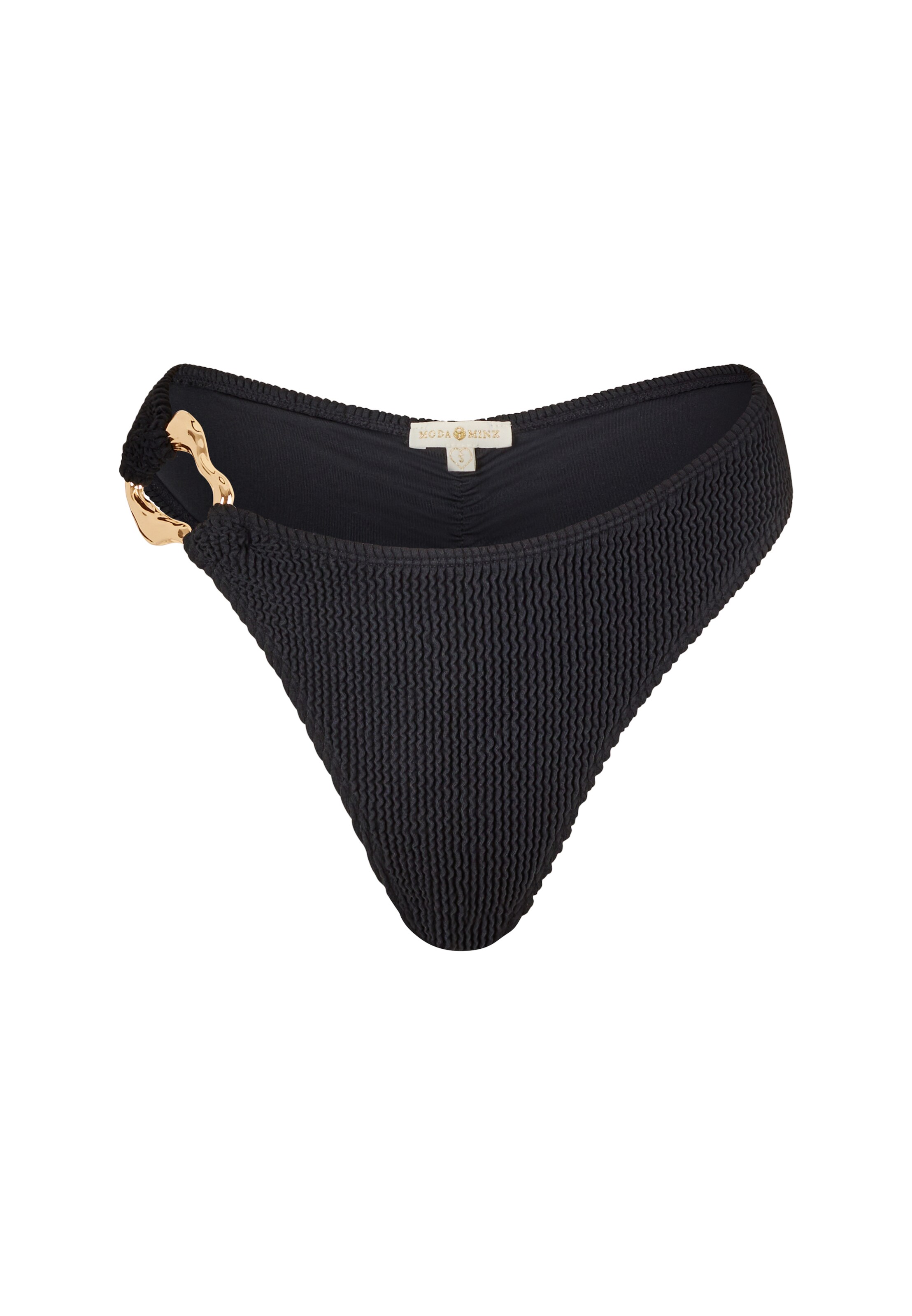Moda Minx Bikinihose 'SCRUNCH' in Schwarz: Vorderseite