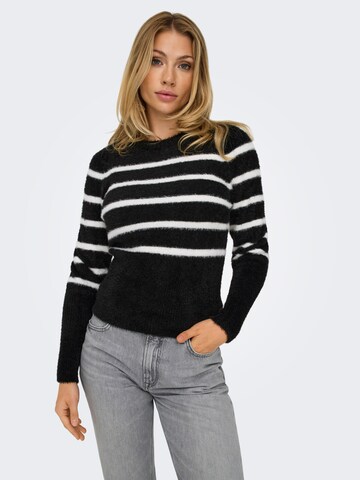 Pull-over 'ONLPIUMO' ONLY en noir : devant