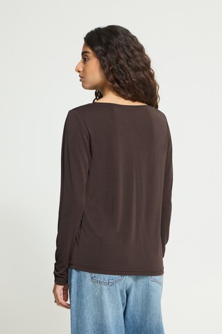 ICHI - Camisa 'IHLike' em castanho