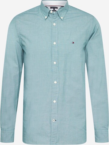 TOMMY HILFIGER Slim fit Overhemd in Groen: voorkant