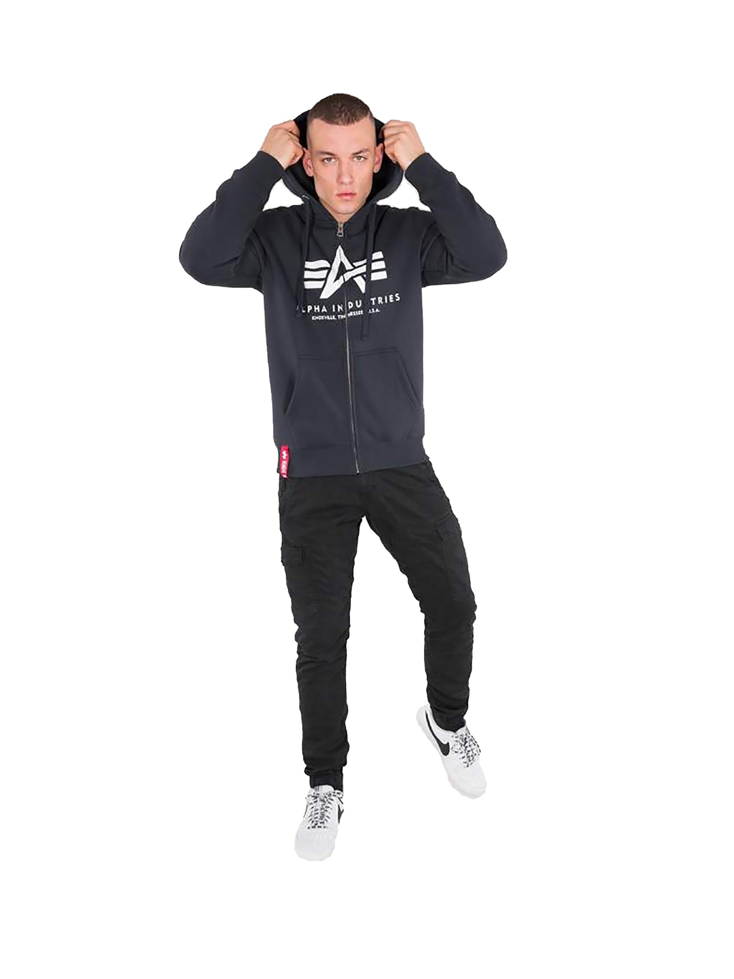 ALPHA INDUSTRIES Sweatshirt 'Basic Logo' in Blue: front