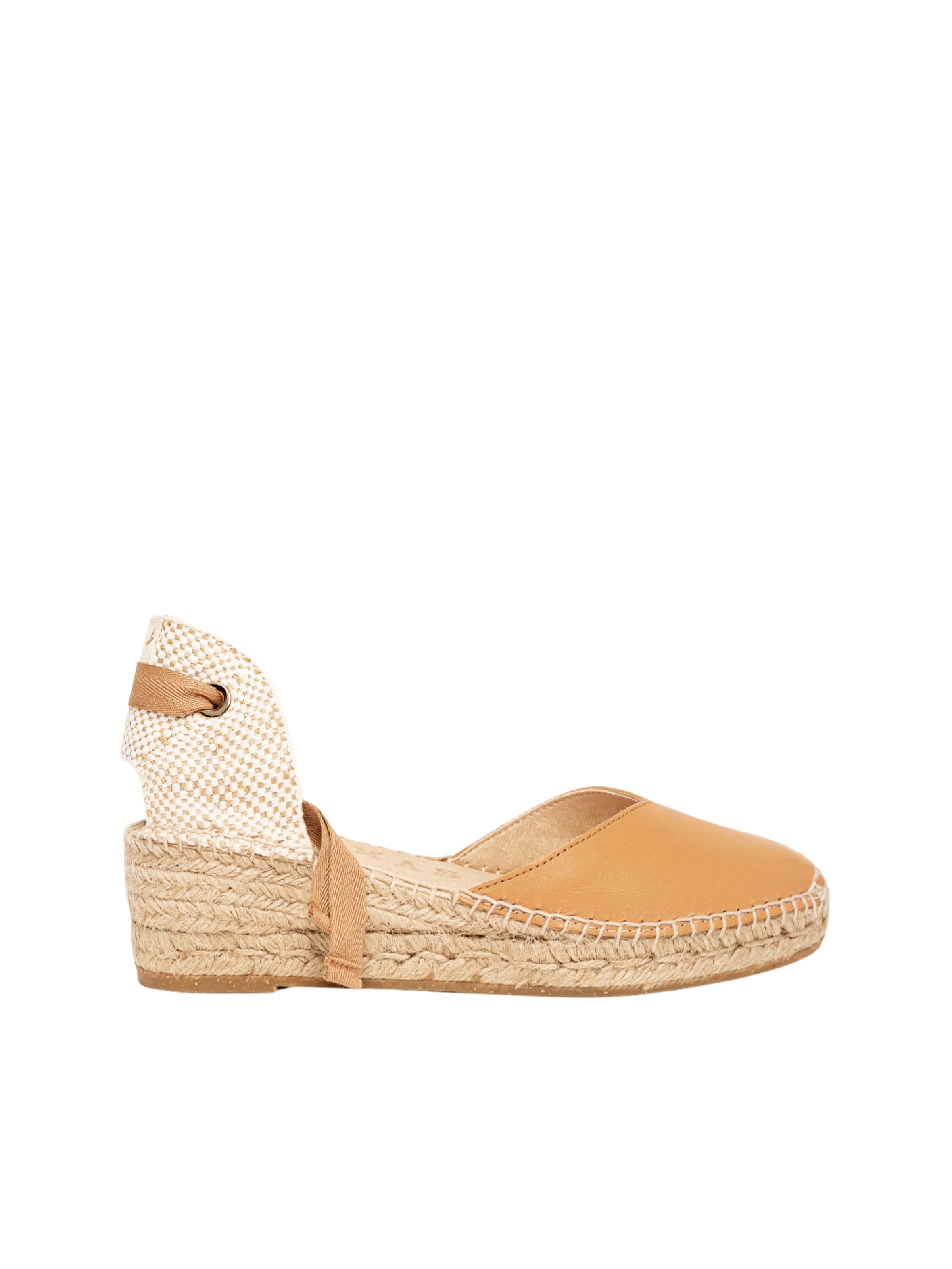 Décolleté sling 'Alpargata Cuña 5 cm' di Alhamas in beige: frontale