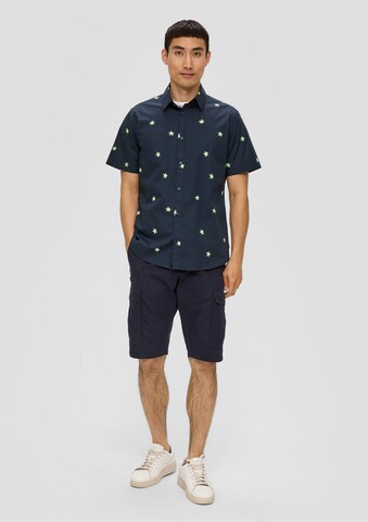 s.Oliver Regular fit Button Up Shirt in Blue