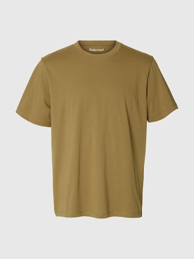 SELECTED T-shirt 'SLHASPEN' i khaki, Produktvy