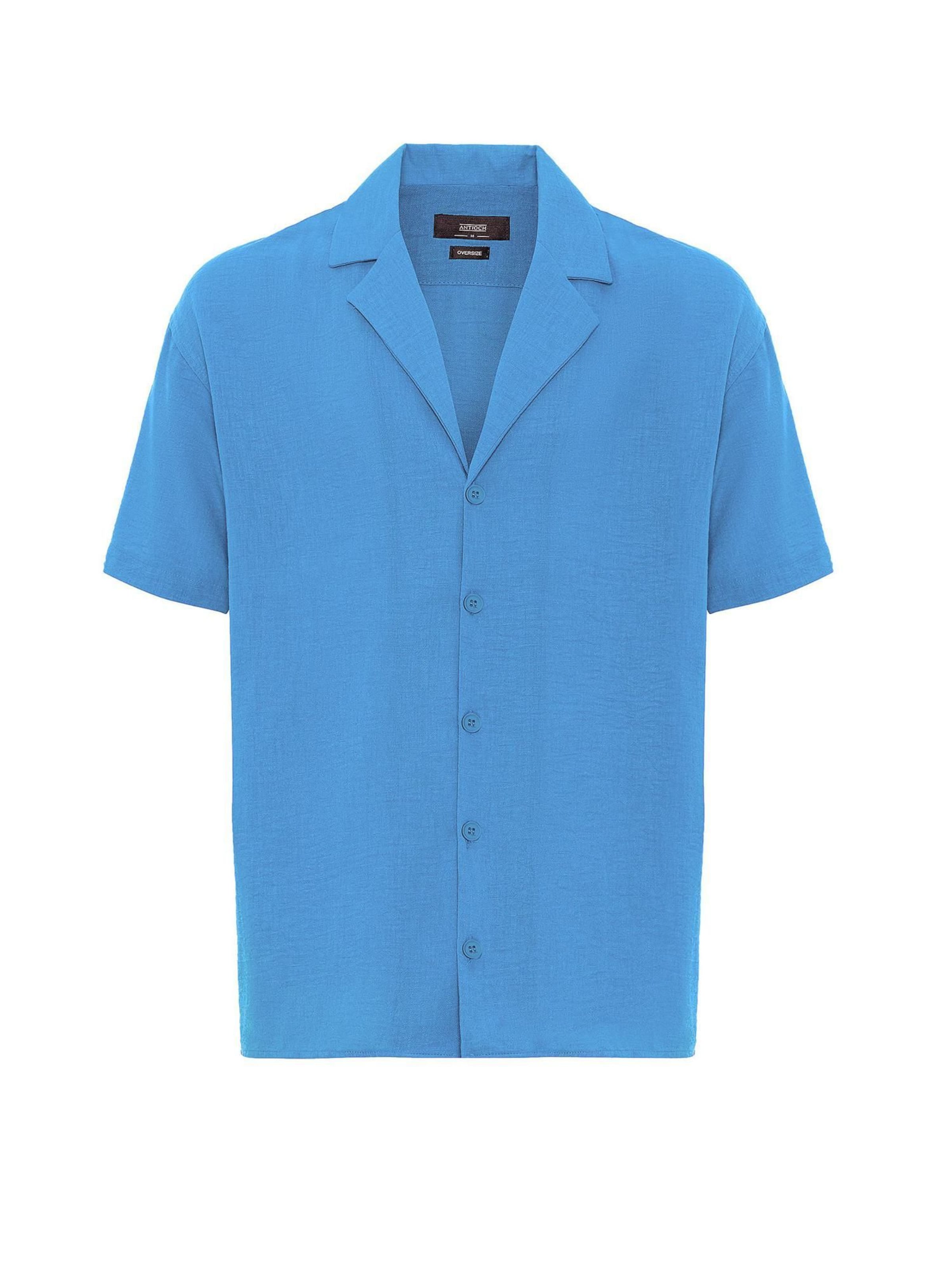 Antioch Comfort fit Overhemd in Blauw: voorkant