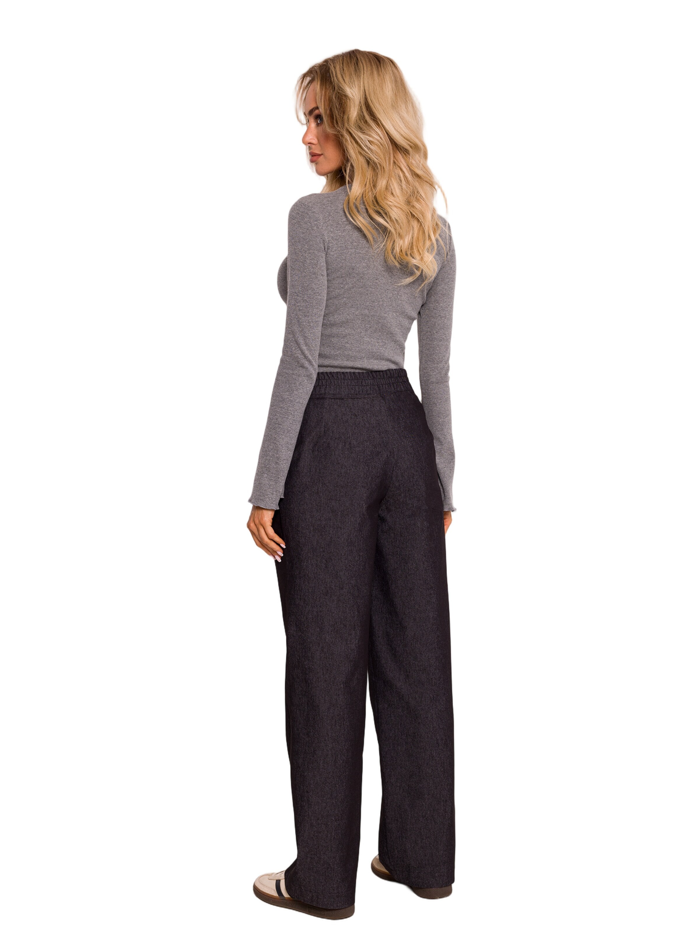 Wide leg Pantaloni de la made of emotion pe gri