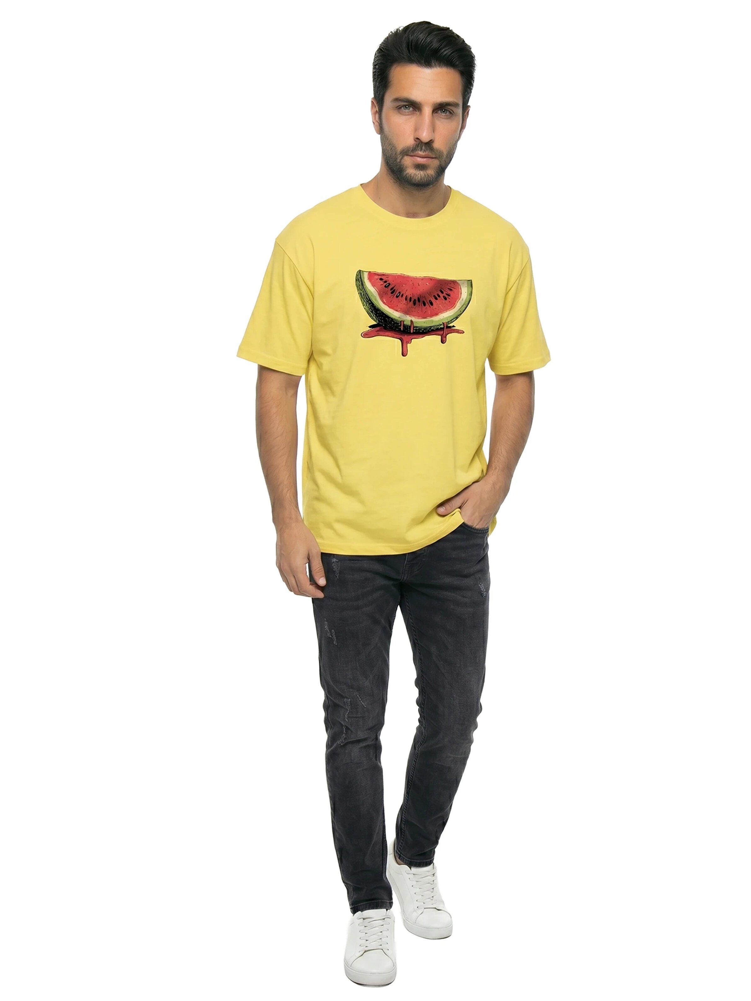 MAKAYA Shirt 'Watermelon' in Yellow
