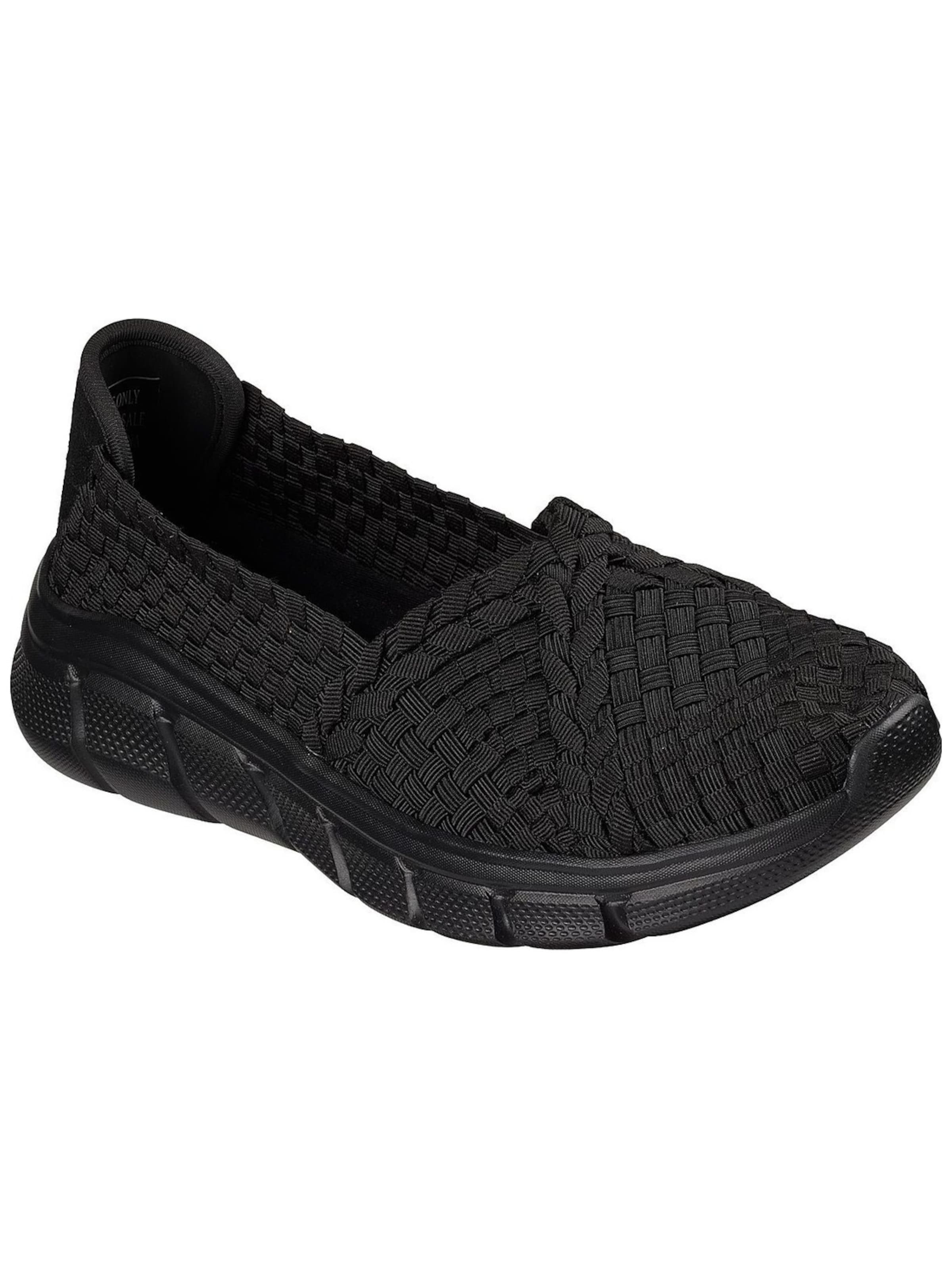 SKECHERS Ballerina 'Bobs B Flex - Flex Web'‌‌‌‌‌‌‌ in Schwarz: Vorderseite