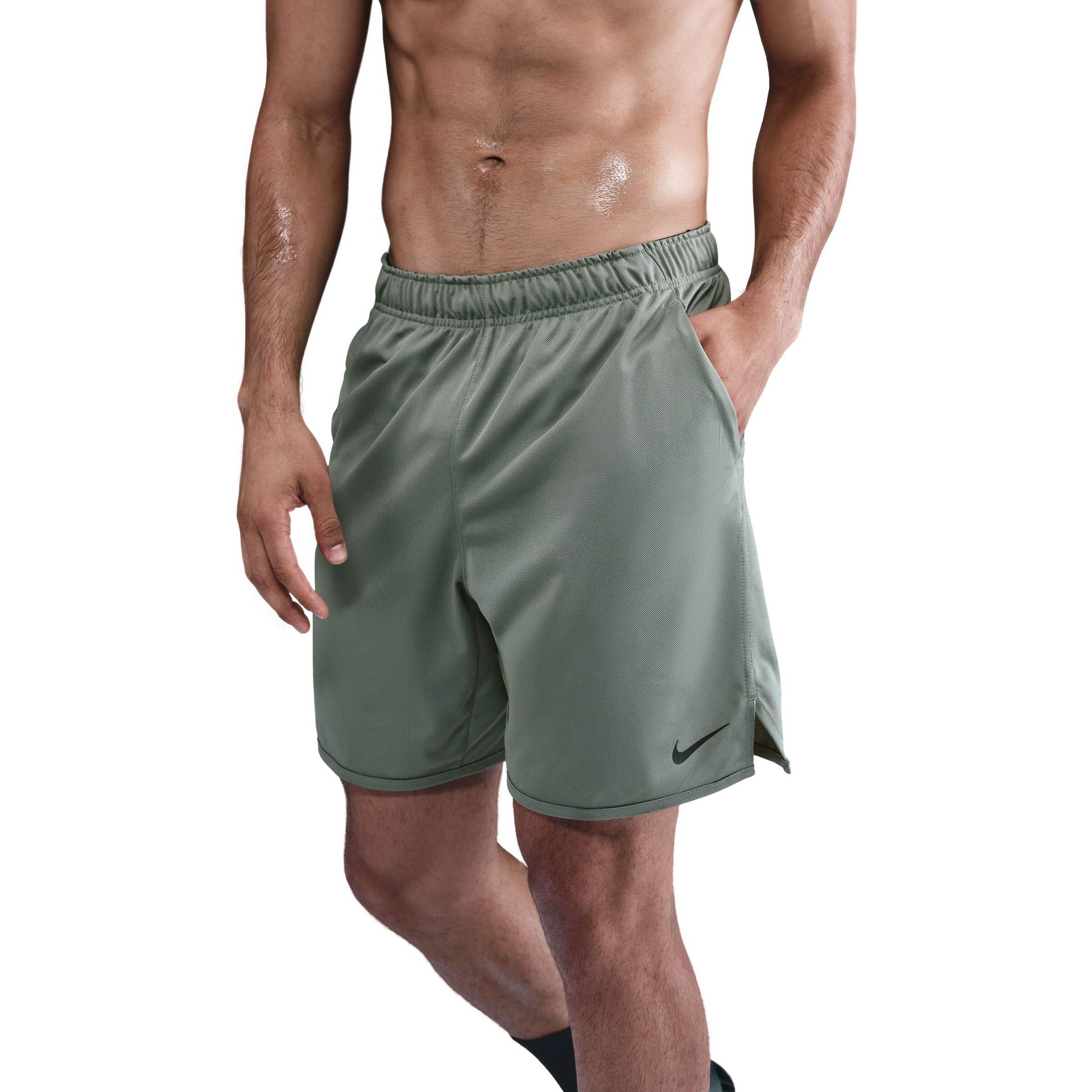 NIKE Regular Workout Pants 'Df Totality' in Green: front