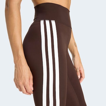 ADIDAS PERFORMANCE Skinny Sporthose 'Optime Essentials' in Braun