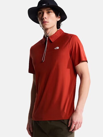 THE NORTH FACE T-shirt 'M TANKEN POLO' i röd: framsida