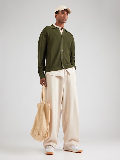 Redefined Rebel Vestes en maille en olive, Vue avec produit