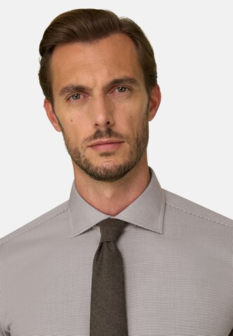 Boggi Milano Regular fit Overhemd in Bruin