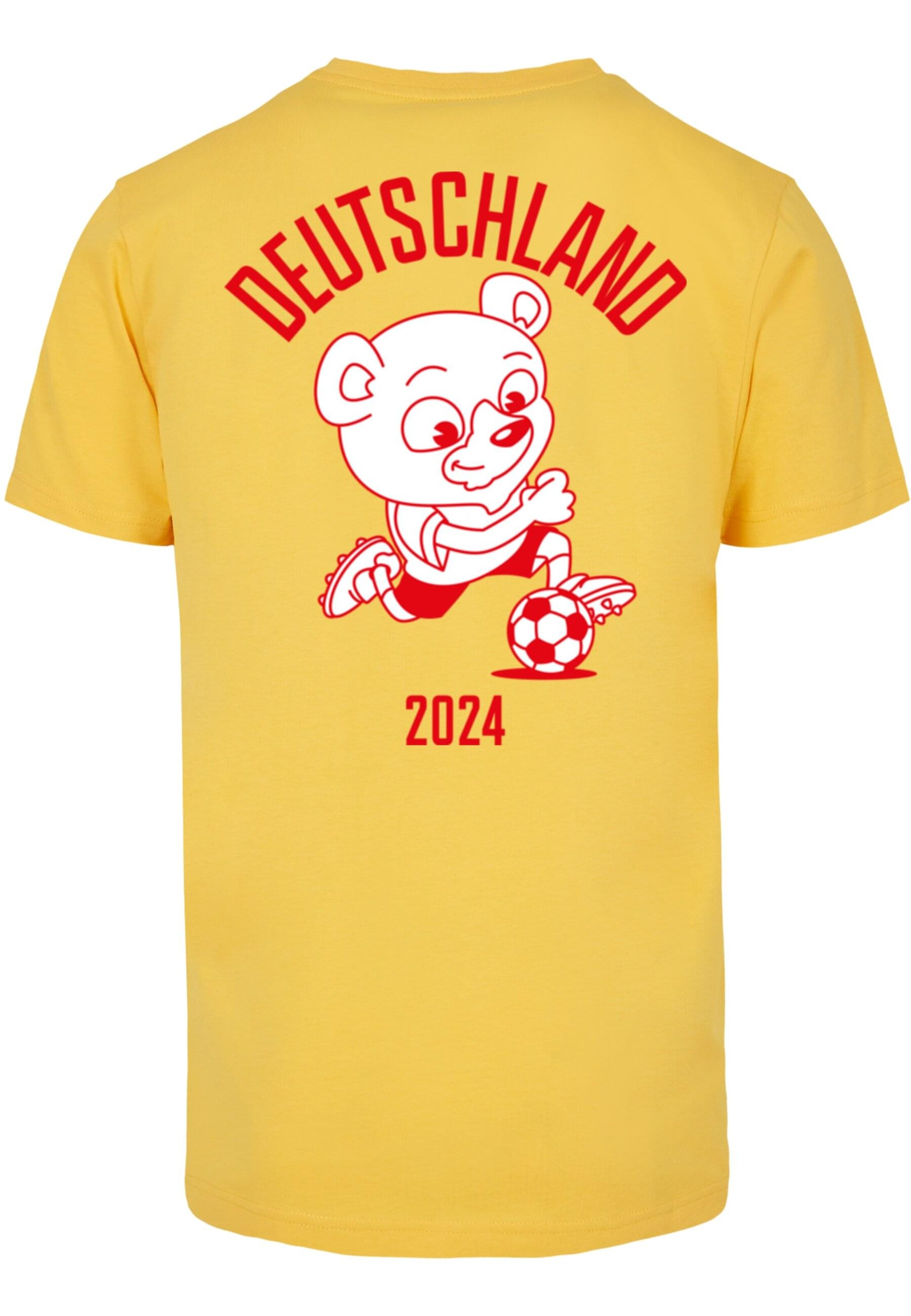 Mister Tee Shirt 'Football Bear' in Yellow