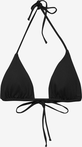 Pull&Bear Triangle Bikini Top in Black: front