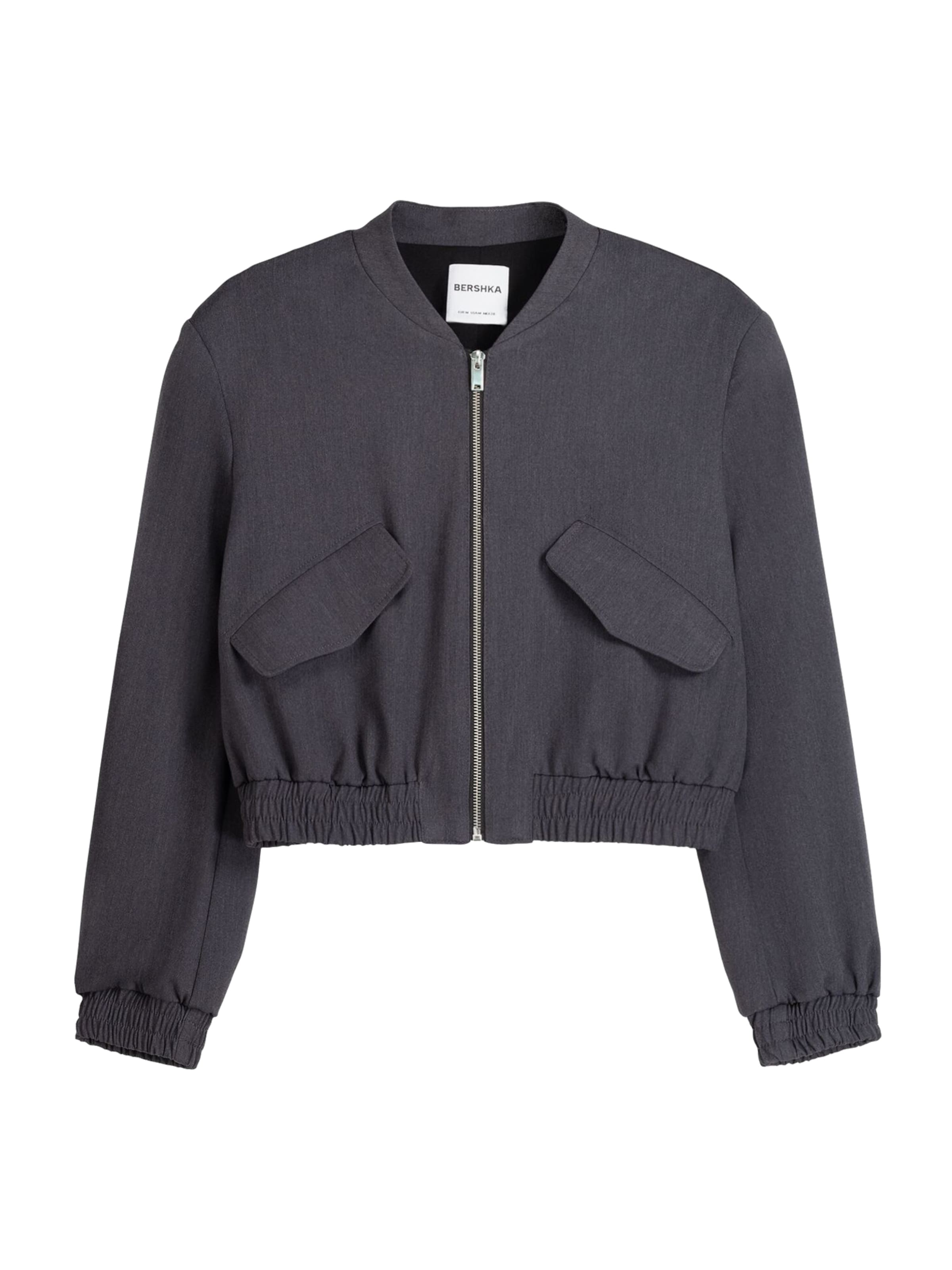Bershka Övergångsjacka i grå: framsida