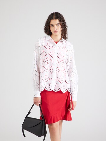 PIECES Blus 'PCVILDE' i vit: framsida