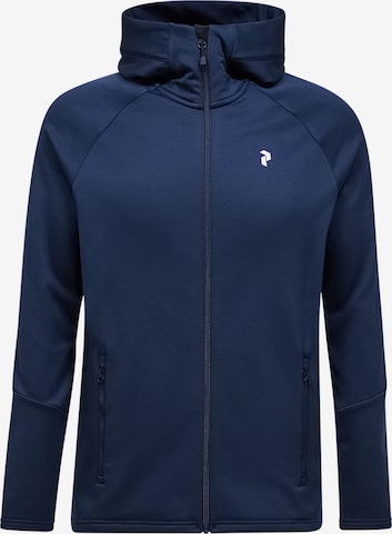 Veste en polaire PEAK PERFORMANCE en bleu : devant