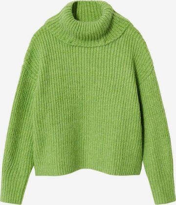 MANGO Пуловер 'Jirafe' в зелено: отпред