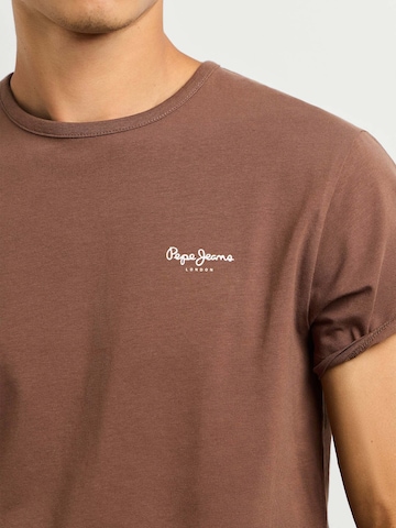 Maglietta di Pepe Jeans in marrone