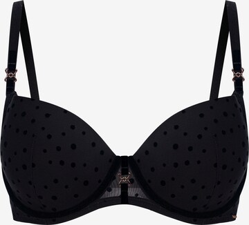 Marc & André Push-up Bra 'SCANDALE' in Black: front