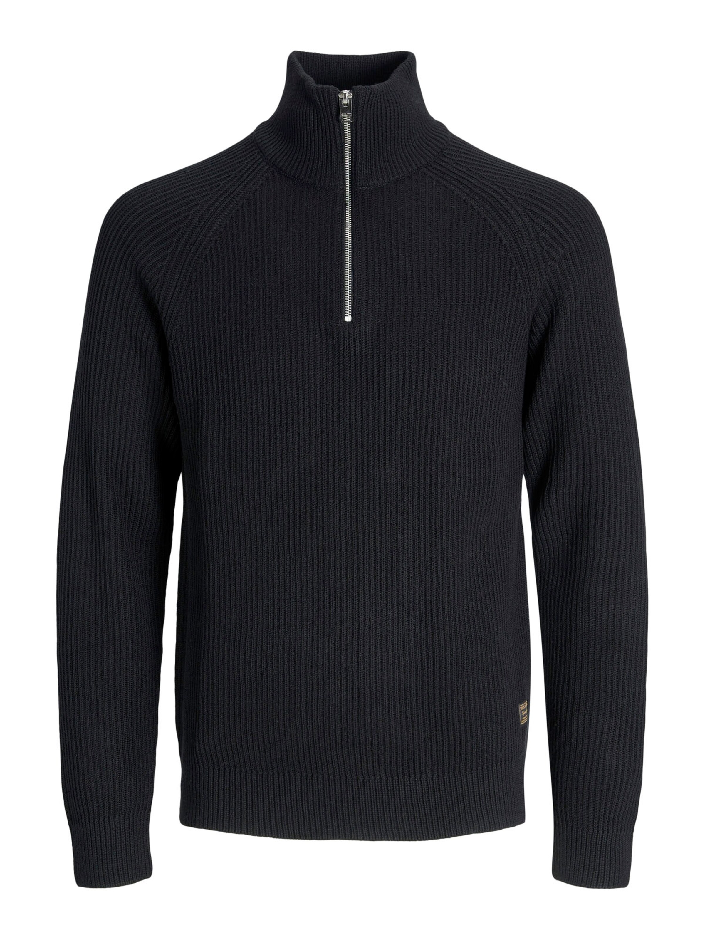 JACK & JONES Pull-over 'JWHPANNEL' en S en noir, Vue avec produit