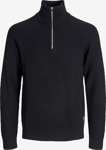 JACK & JONES Sweater 'JWHPANNEL' in Black: front