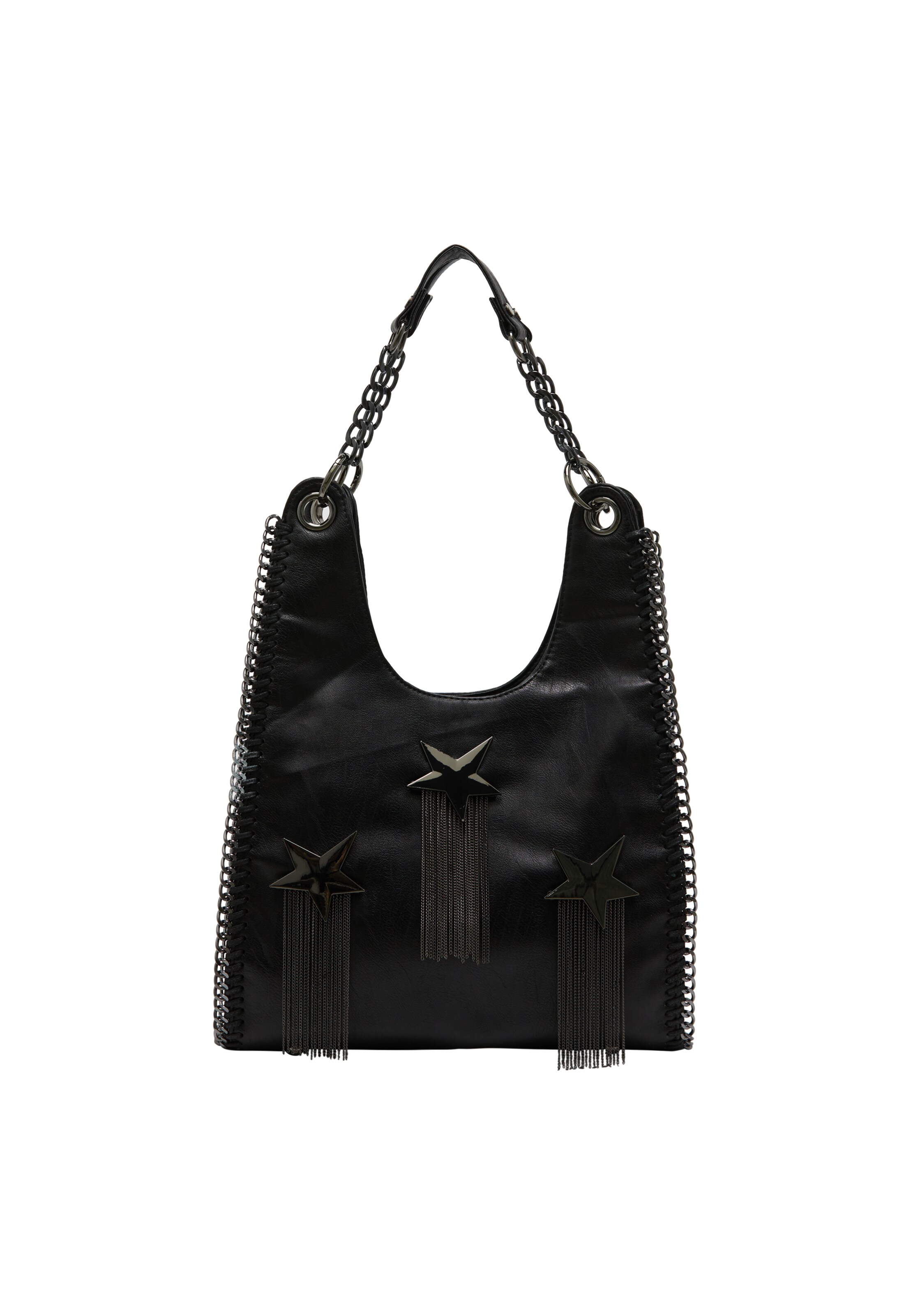 faina - Mala de ombro em preto: frente