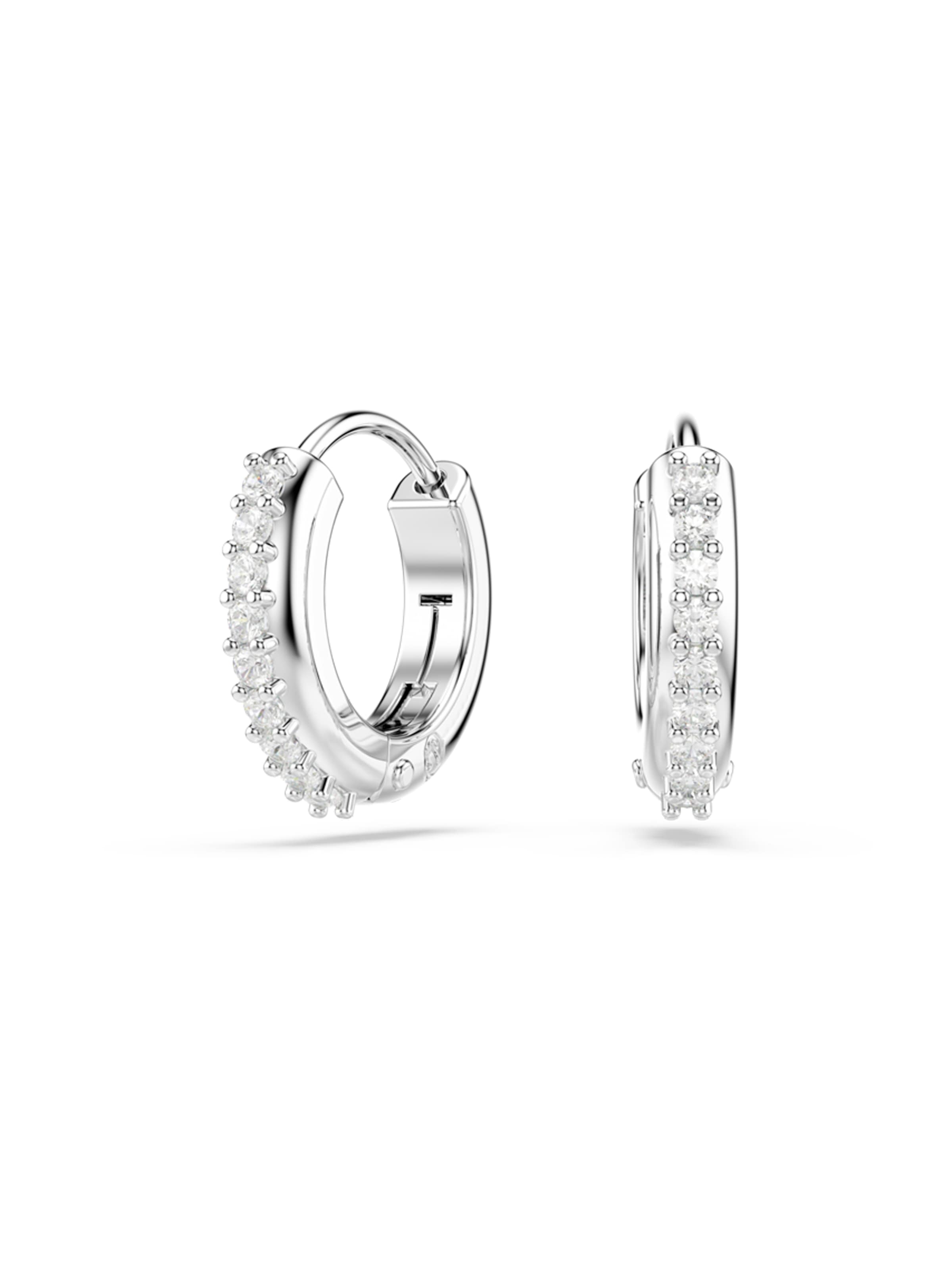 Swarovski Náušnice 'Matrix' - Strieborná: predná strana