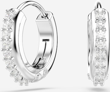 sidabrinė Swarovski Auskarai 'Matrix': priekis