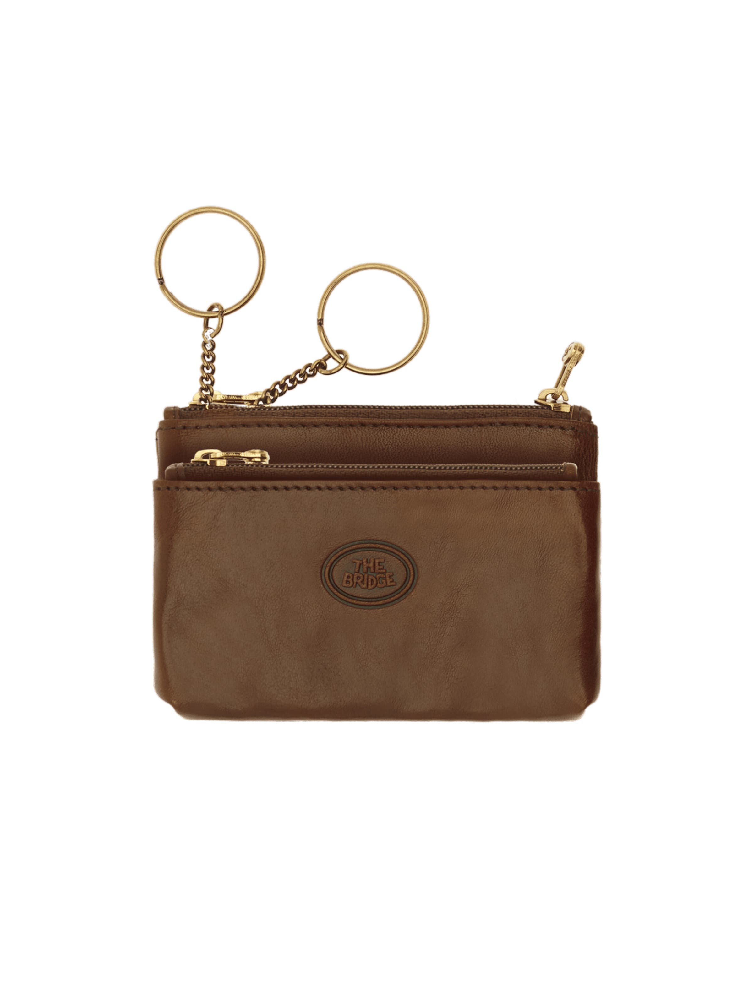 The Bridge Key Ring in Brown: front