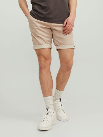 Regular Pantalon chino 'Bowie' JACK & JONES en beige : devant