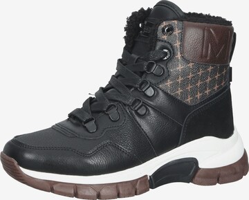 MEXX Lace-Up Ankle Boots in Black: front