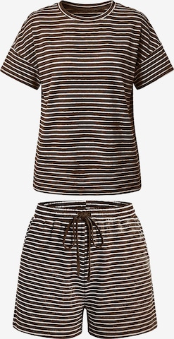 Imily Bela Костюм с панталон в кафяво: отпред