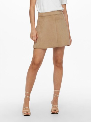 ONLY Skirt 'Suede' in Brown: front