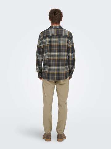 Only & Sons - Ajuste regular Camisa 'ONSMason' en marrón