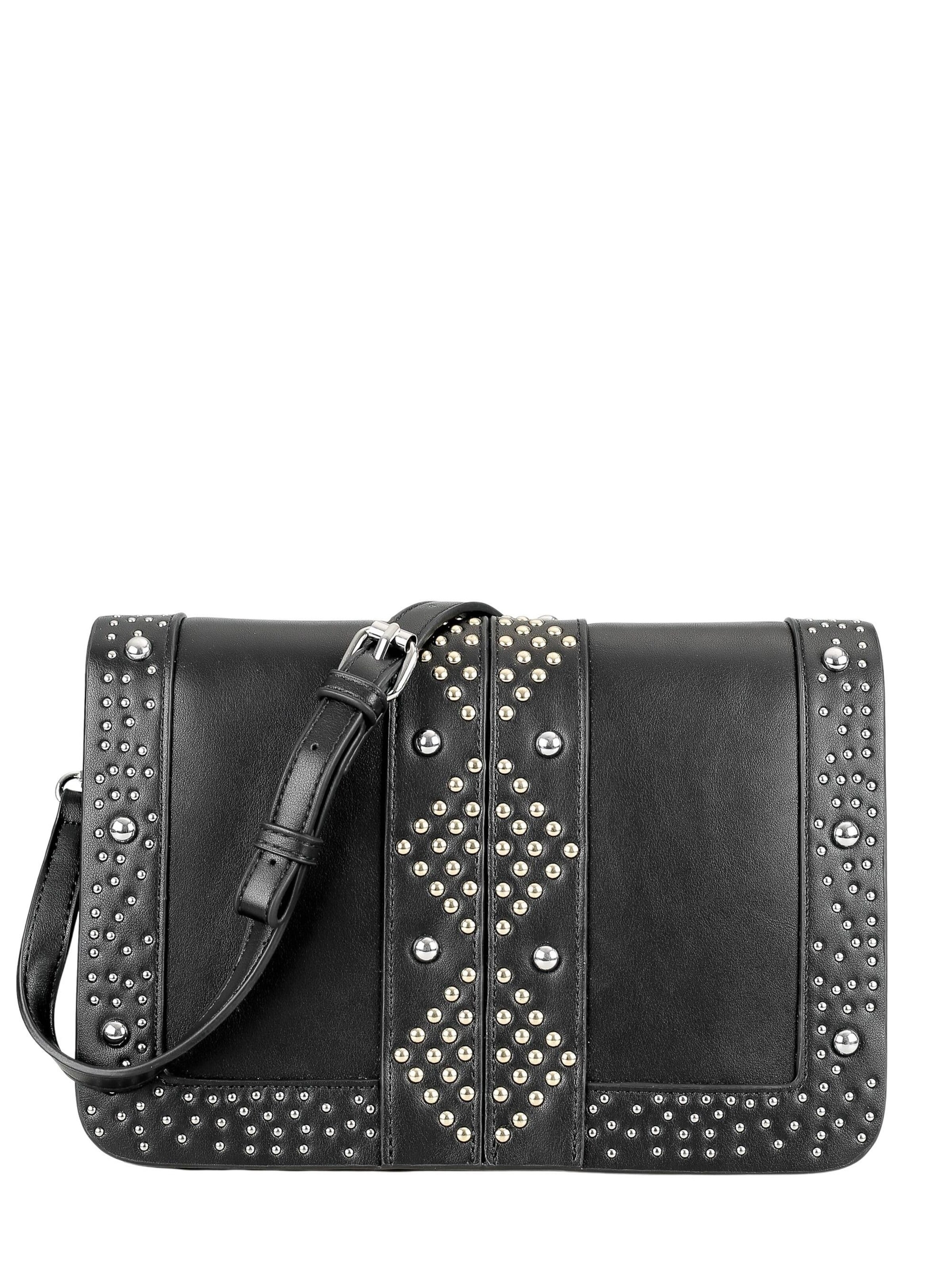 COLLEZIONE ALESSANDRO Crossbody Bag 'Rockie' in Black: front