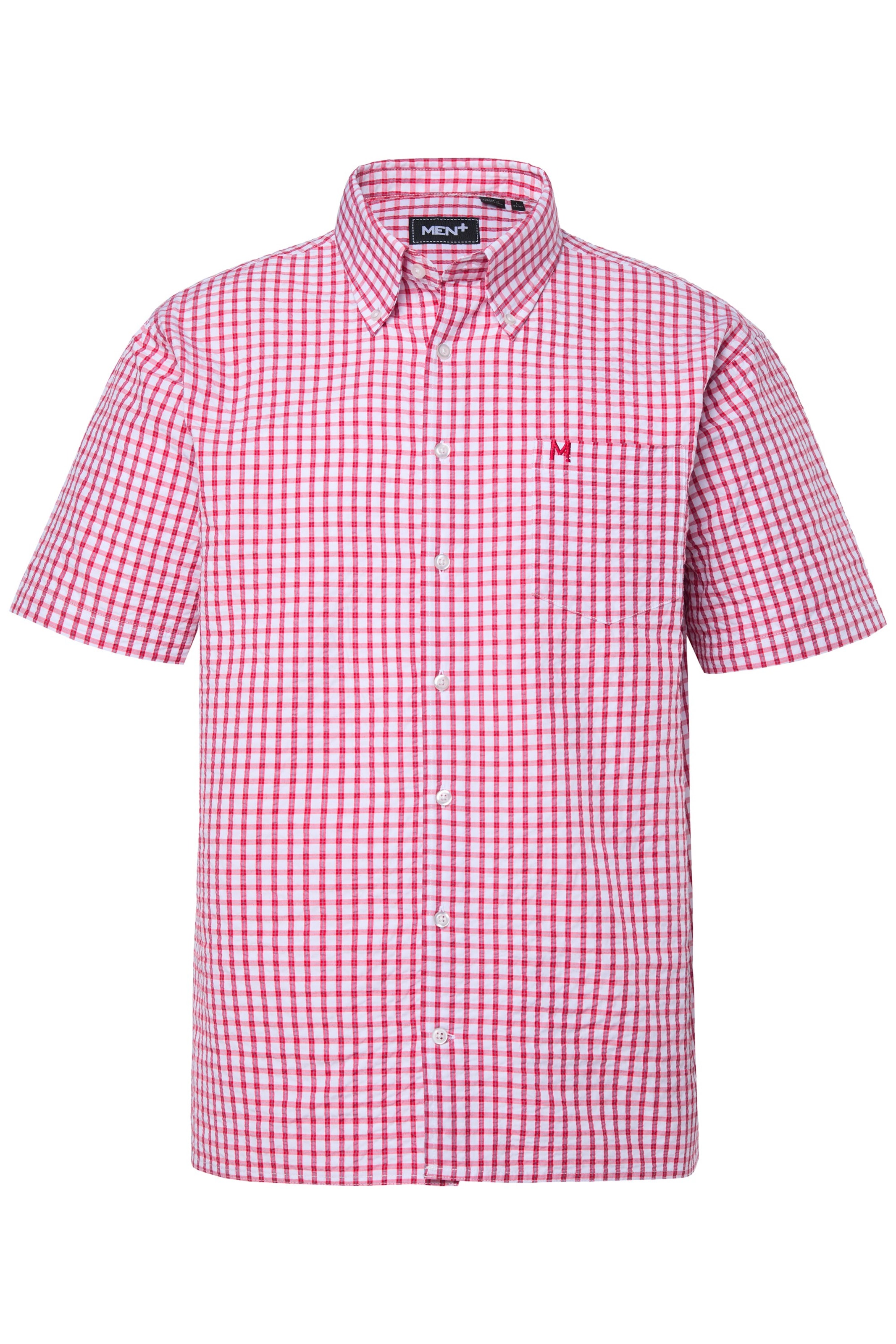 Men Plus Regular fit Overhemd in Rood: voorkant