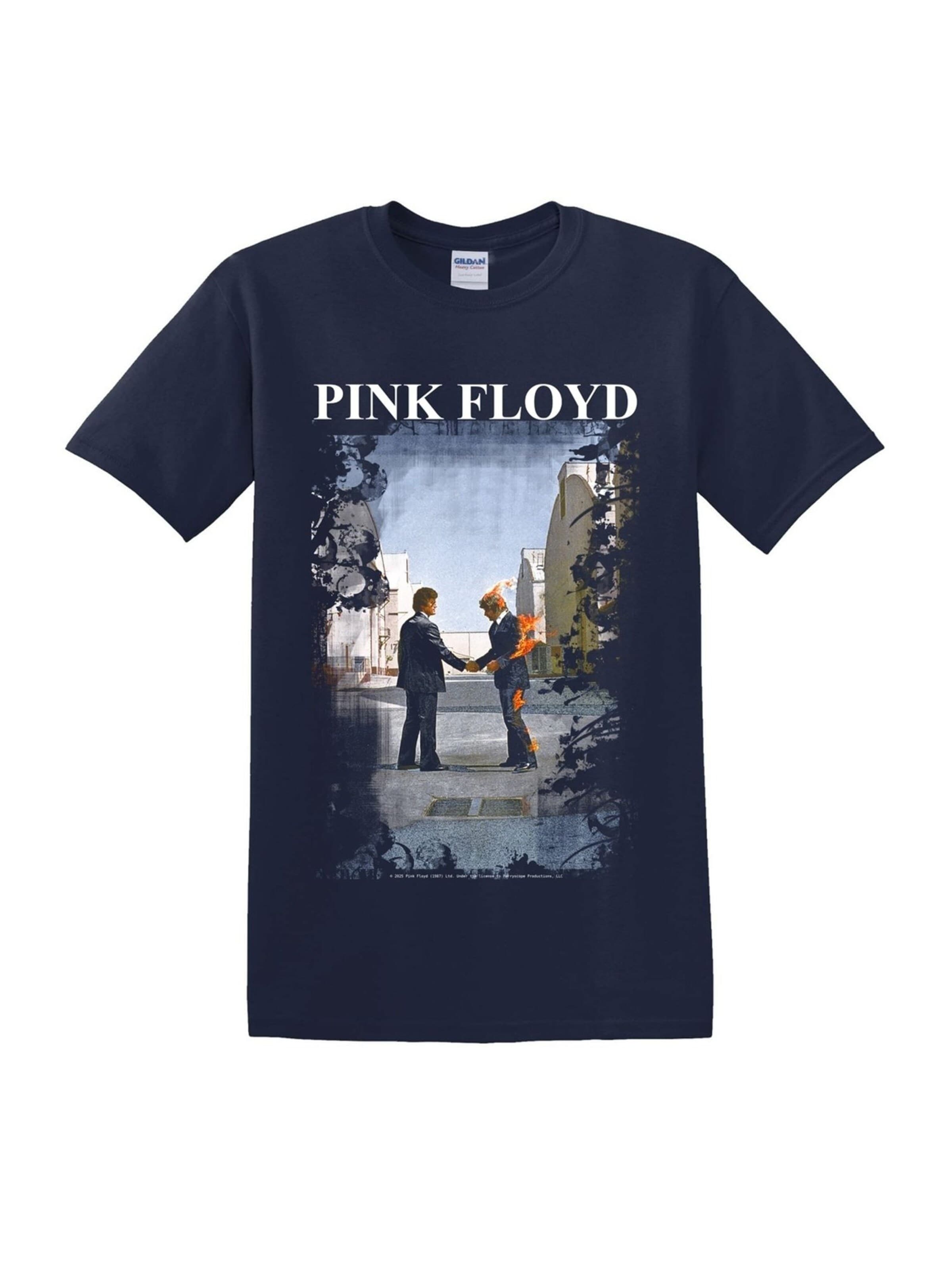 Pink Floyd Shirt 'Burning man' in Blue: front