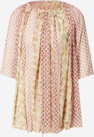 Free People Blouse 'BECAUSE I LOVE YOU' in Geel: voorkant