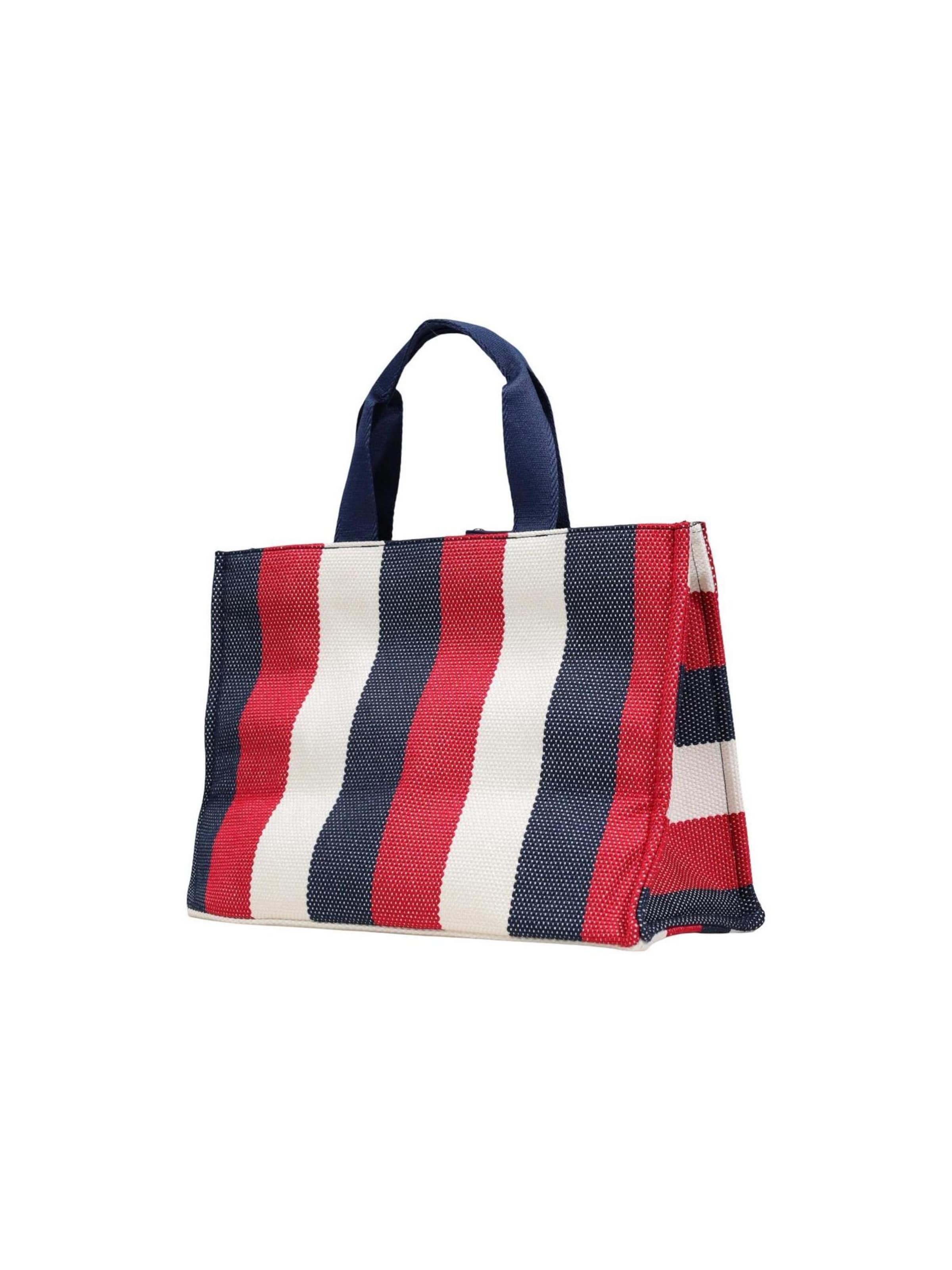 Liu Jo - Bolso de hombro 'L TOTE STRIPED CANVAS 2A6026 T2176' en rojo