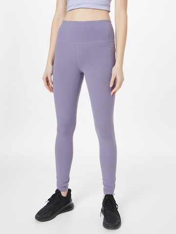 Skinny Pantalon de sport SKECHERS en violet : devant