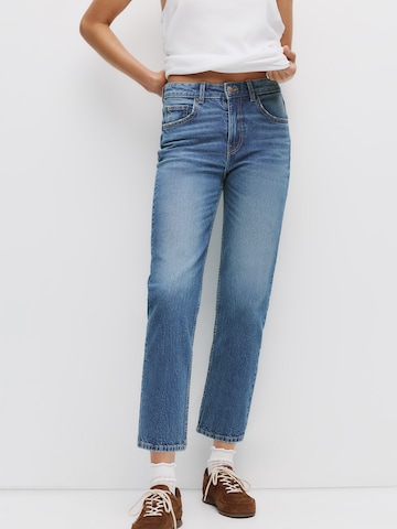 Pull&Bear Regularen Kavbojke | modra barva: sprednja stran