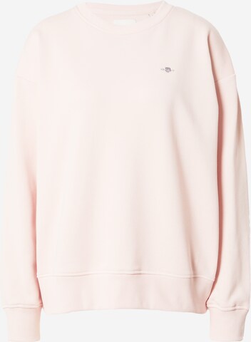 GANT Sweatshirt 'Rel Shield' in Pink: predná strana