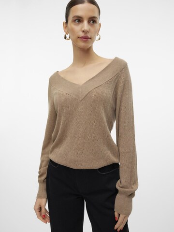 VERO MODA Sweater 'VMNewlexsun' in Brown